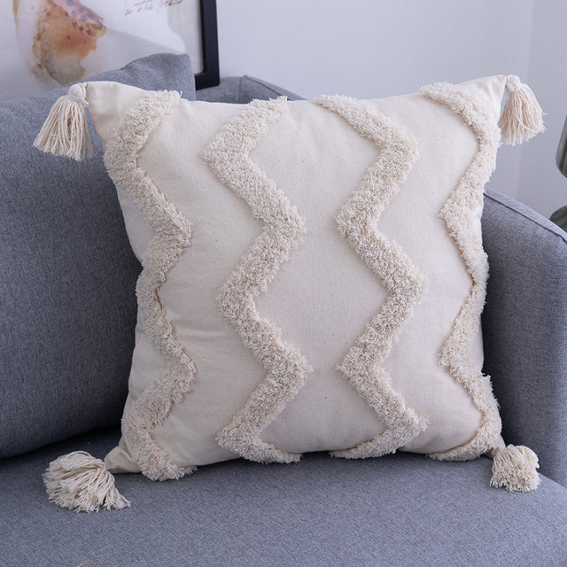 Boho tufted pillow covers 
