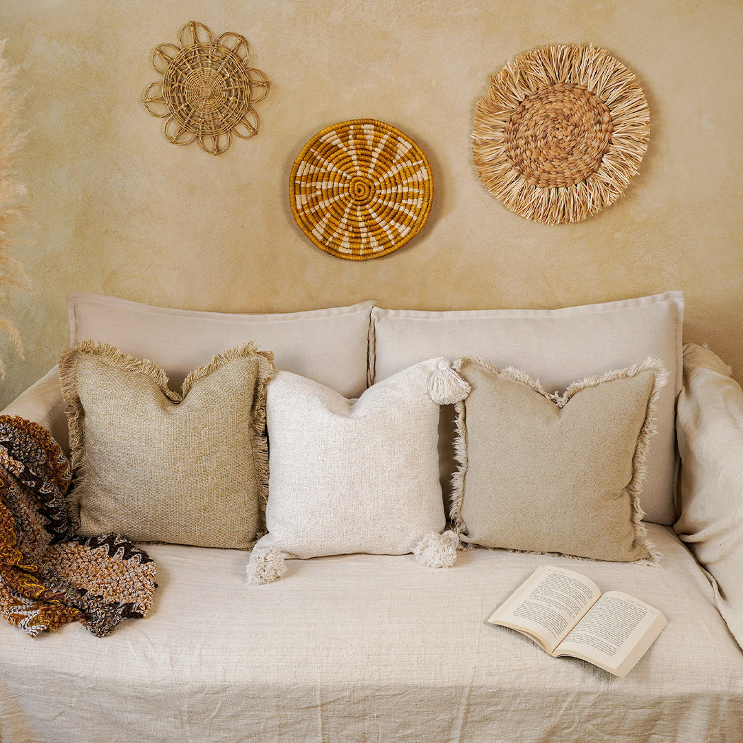 decorate with 3 type of bohemian pillow covers